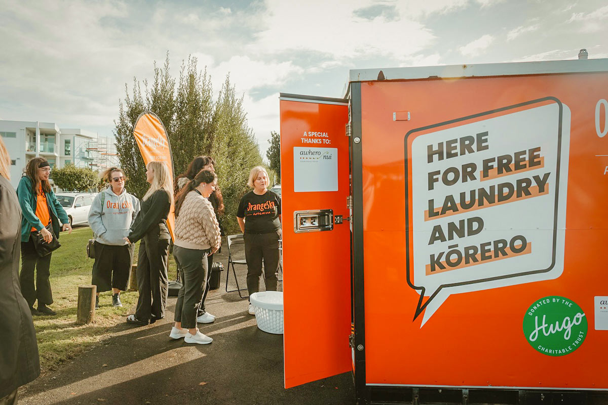 The launch of the new laundry pod in Tauranga