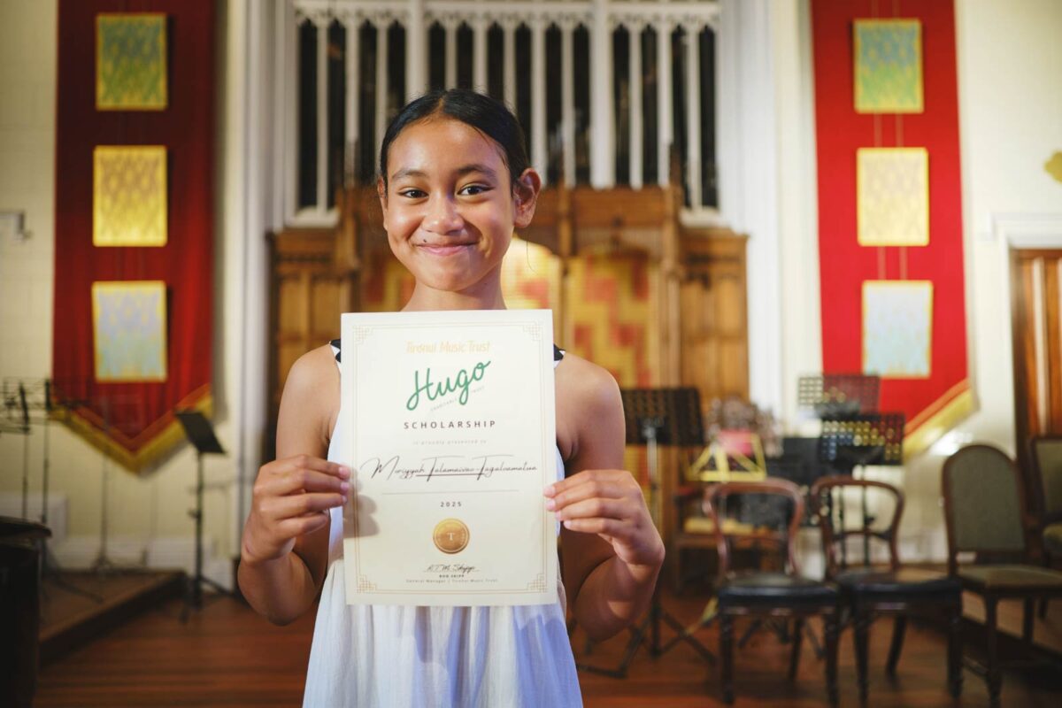 Hugo Charitable Trust support will inspire increased ambition and love of music for these tamariki and their whānau. The three scholarship recipients are: Patchara Khamphawa (violin) Patchara started learning the violin just over 2 years ago, and has made exceptional progress. He has already passed Grade 4 Violin, playing at a level equivalent to Year 12 – NCEA Level 2 at the end of primary school. Samaira Ahmed (violin) Having recently finished at Papatoetoe Central School, Samaira is a student who loves exploring the different sound world that the violin can create. She has made rapid progress on the violin, also reaching Grade 4 and is excited by the new opportunities the Hugo Charitable Trust Scholarship will bring. Moriyyah Talamaivao-Tagaloamatua (viola) Music plays an important part in the family life of Moriyyah. She enjoys the expressive sound of the viola, and her determination to succeed will undoubtedly stand her in good stead as she takes her musicianship and playing to the next level through her scholarship.