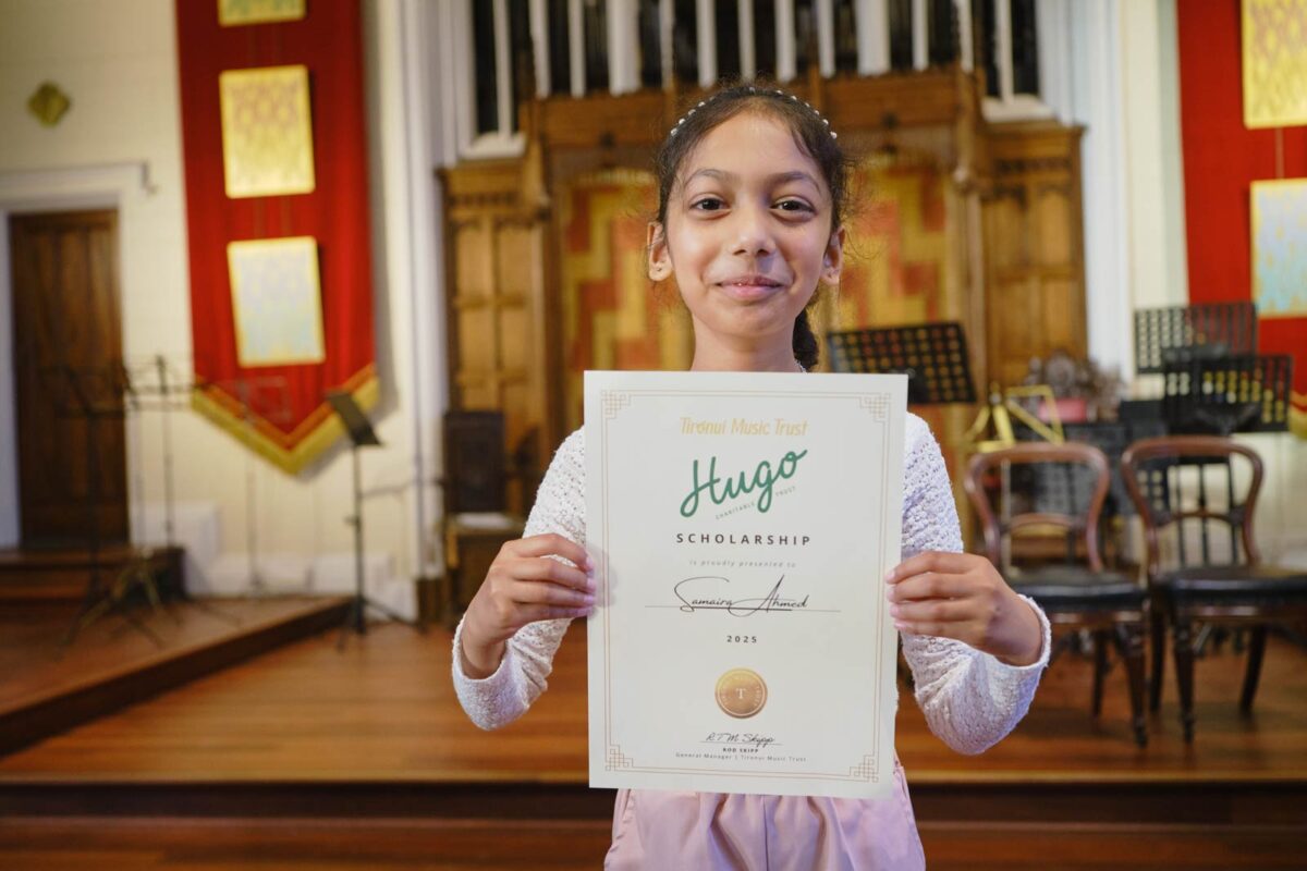 Hugo Charitable Trust support will inspire increased ambition and love of music for these tamariki and their whānau. The three scholarship recipients are: Patchara Khamphawa (violin) Patchara started learning the violin just over 2 years ago, and has made exceptional progress. He has already passed Grade 4 Violin, playing at a level equivalent to Year 12 – NCEA Level 2 at the end of primary school. Samaira Ahmed (violin) Having recently finished at Papatoetoe Central School, Samaira is a student who loves exploring the different sound world that the violin can create. She has made rapid progress on the violin, also reaching Grade 4 and is excited by the new opportunities the Hugo Charitable Trust Scholarship will bring. Moriyyah Talamaivao-Tagaloamatua (viola) Music plays an important part in the family life of Moriyyah. She enjoys the expressive sound of the viola, and her determination to succeed will undoubtedly stand her in good stead as she takes her musicianship and playing to the next level through her scholarship.